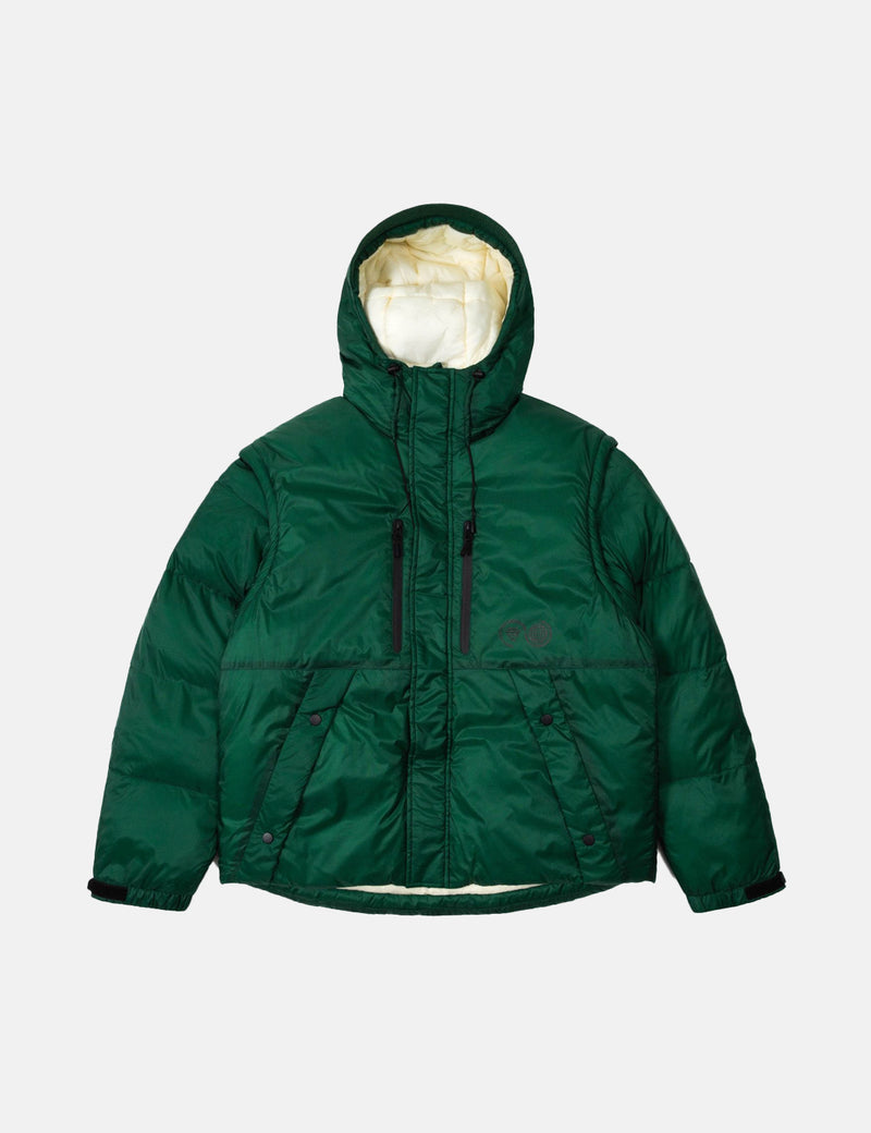 Purple Mountain Observatory Cocoon Puffa Jacket - Eden Green