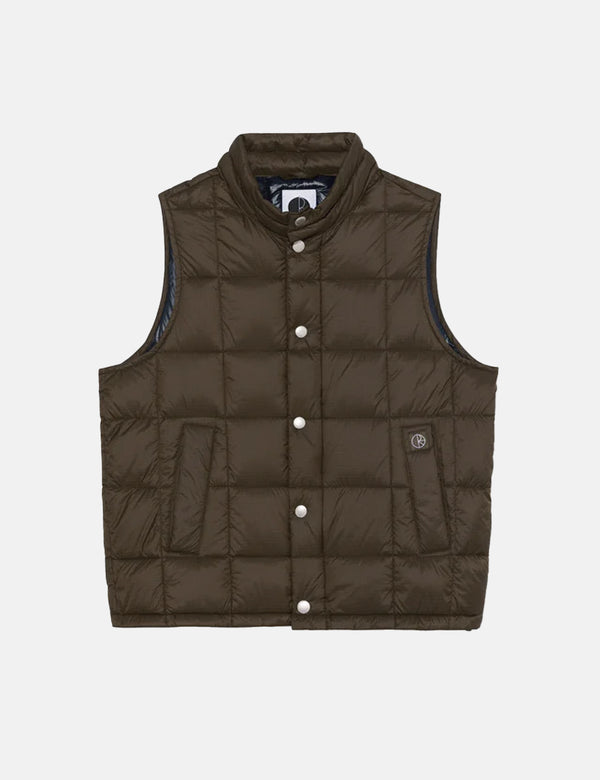 Polar Skate Co. Lightweight Puffer Vest - Brown