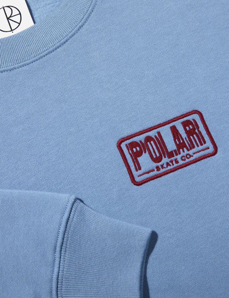 Polar Skate Co. Dave Earthquake Sweatshirt - Oxford Blue