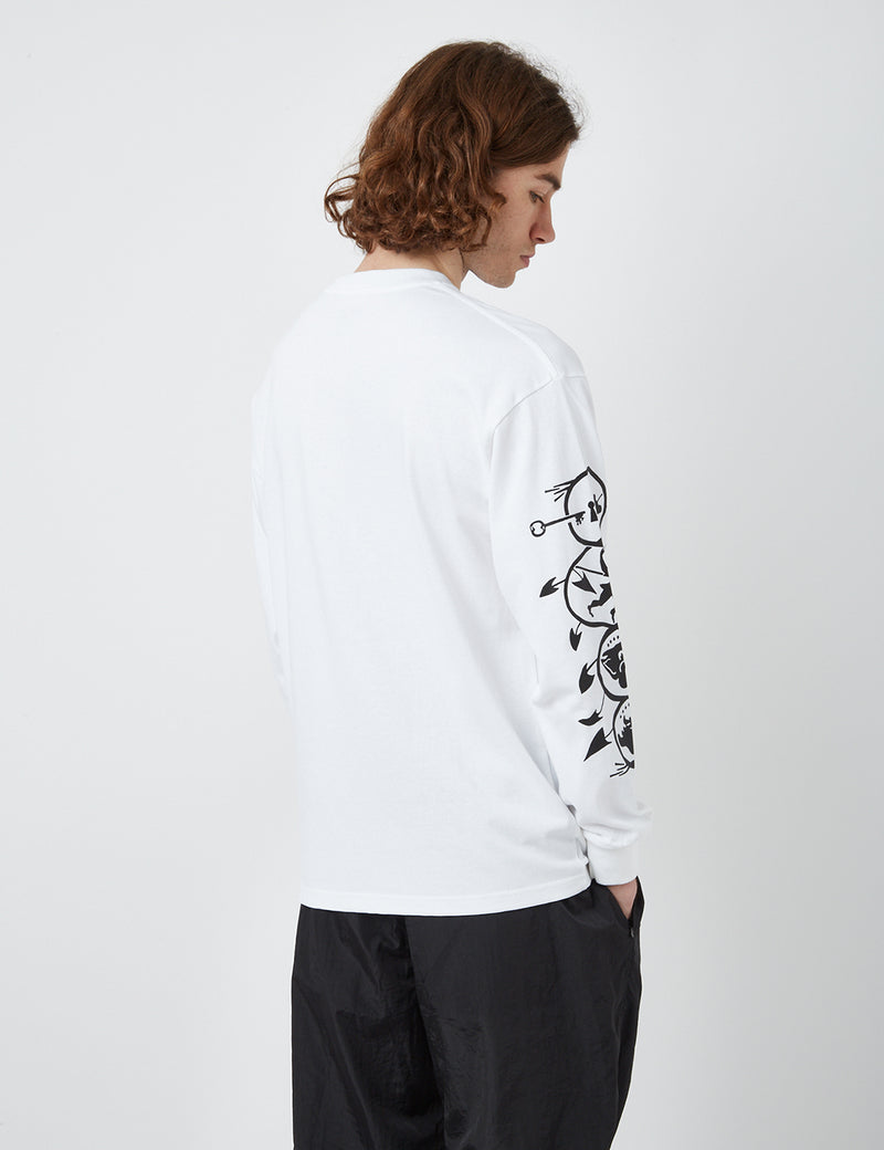 Polar Skate Co. Spiral Long Sleeve T-Shirt - White