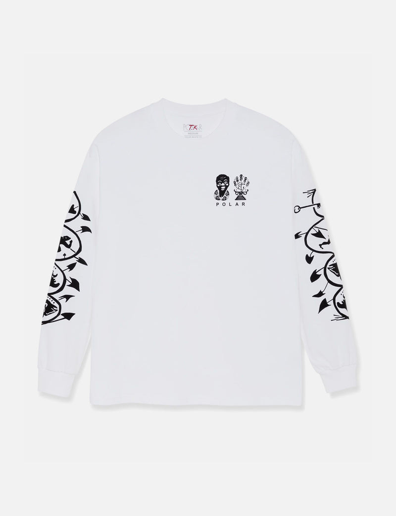 Polar Skate Co. Spiral Long Sleeve T-Shirt - White