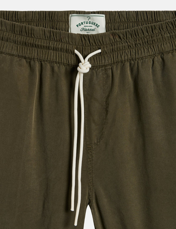 Portuguese Flannel Dogtown Shorts - Olive Green