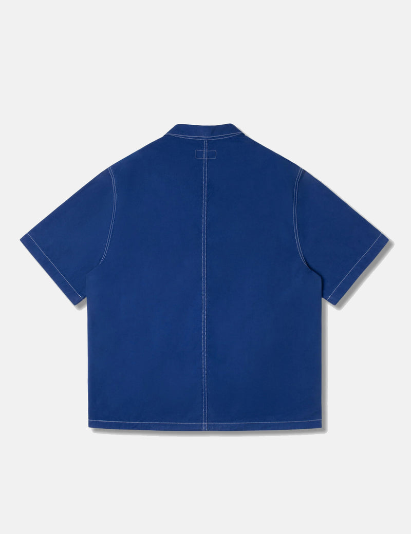 Stan Ray Short Sleeve Painter Shirt (Poplin) - Indigo Blue