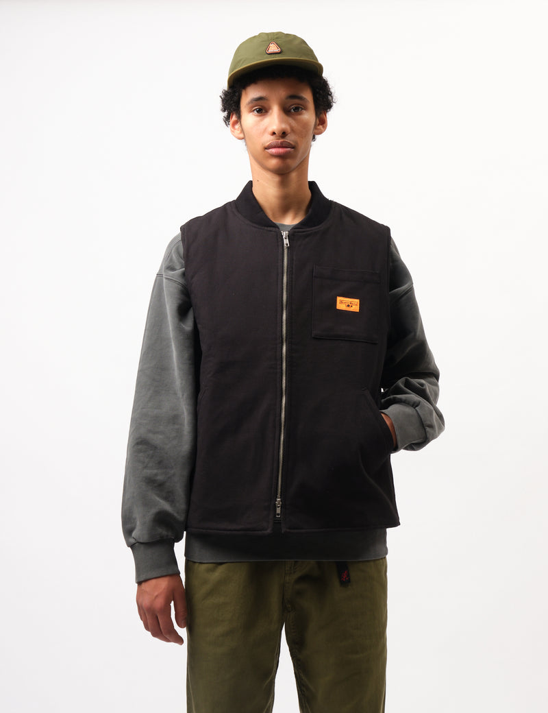 Service Works Padded Work Vest Jacket - Black