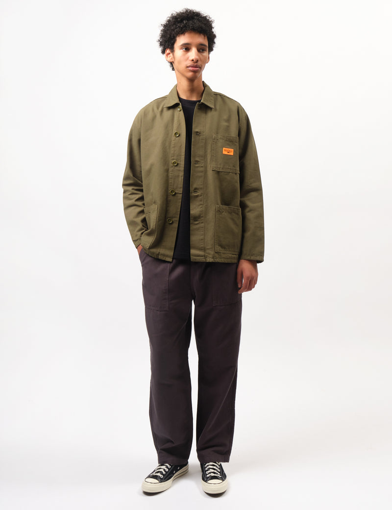 Service Works Canvas Coverall Jacket - Olive Green