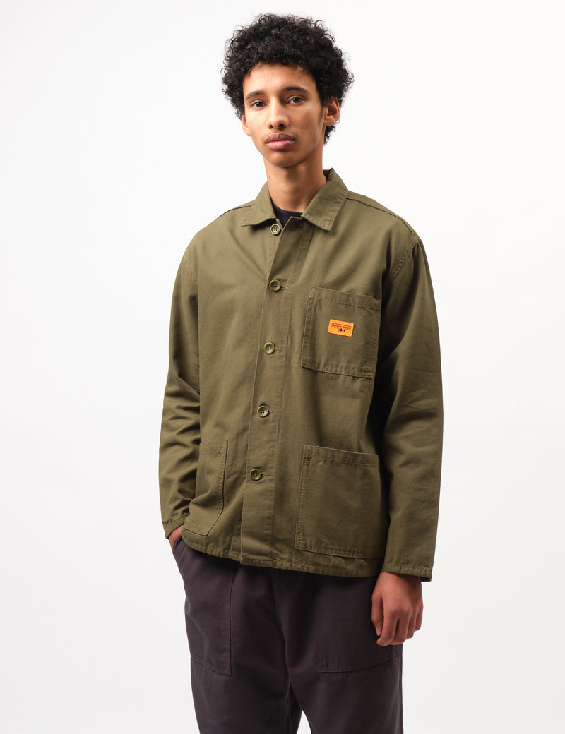 Service Works Canvas Coverall Jacket - Olive Green