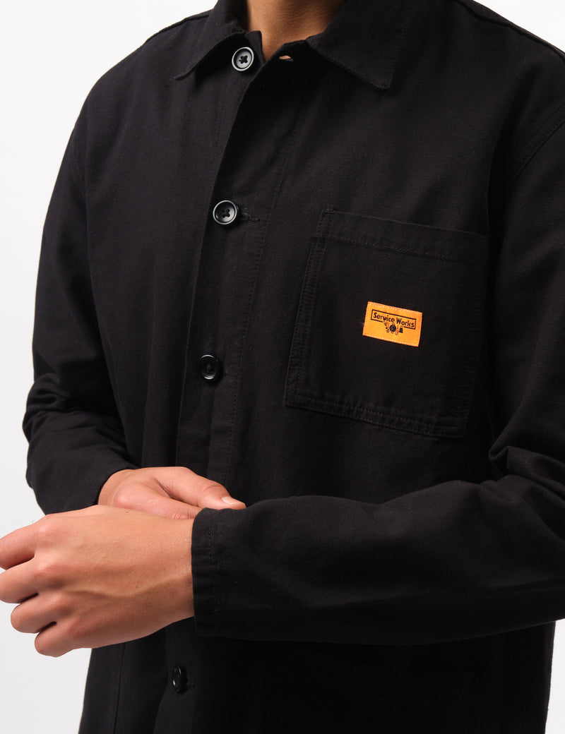 Service Works Canvas Coverall Jacket - Black