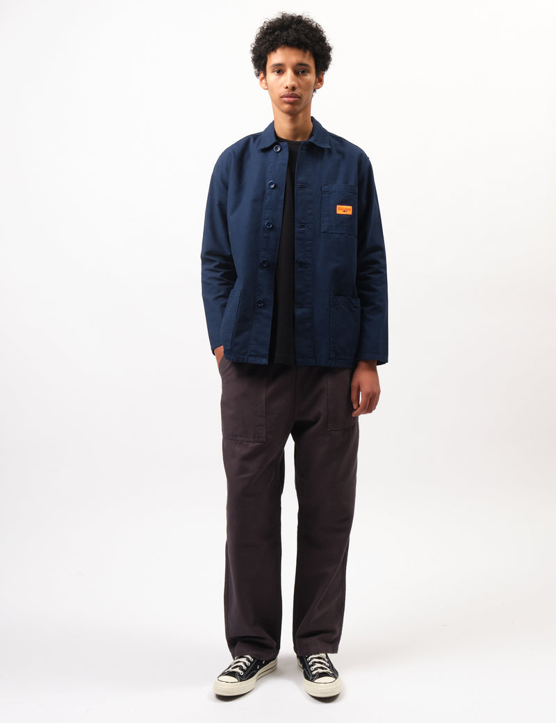 Service Works Canvas Coverall Jacket - Navy Blue