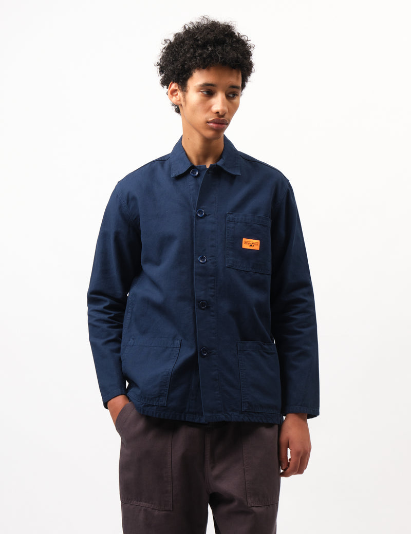 Service Works Canvas Coverall Jacket - Navy Blue