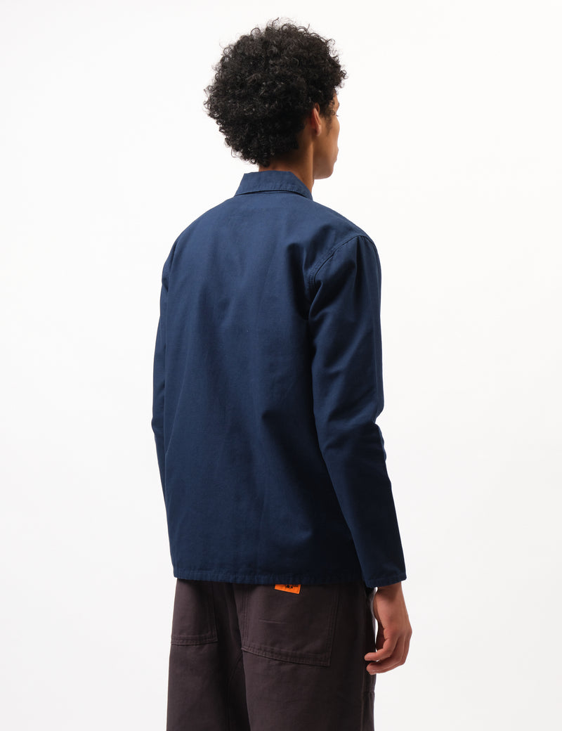 Service Works Canvas Coverall Jacket - Navy Blue