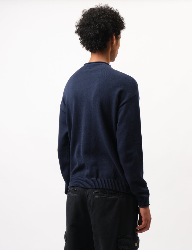 Service Works Mock Smock Sweatshirt - Navy Blue