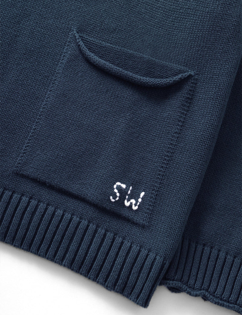 Service Works Mock Smock Sweatshirt - Navy Blue