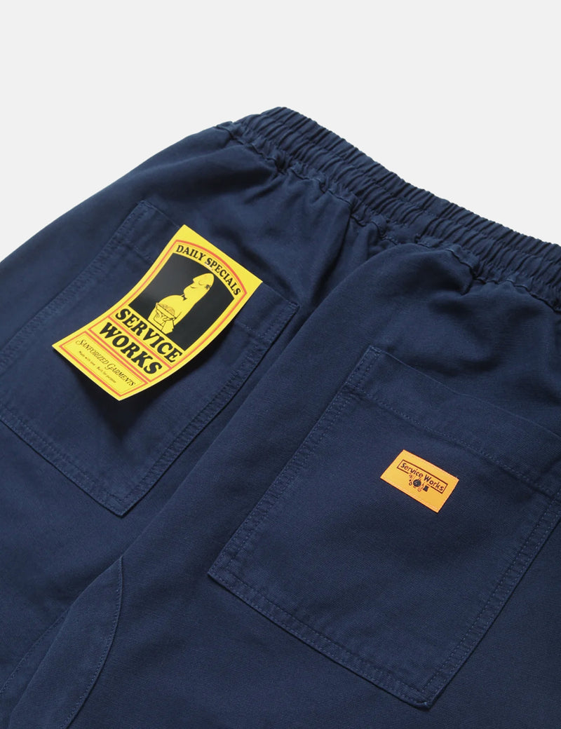 Service Works Canvas Chef Shorts - Navy Blue