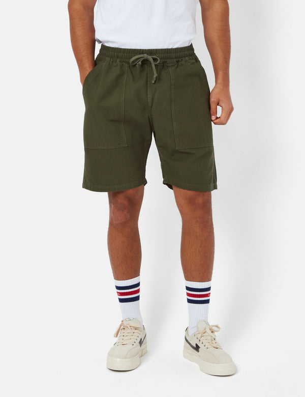 Service Works Canvas Chef Shorts - Olive Green