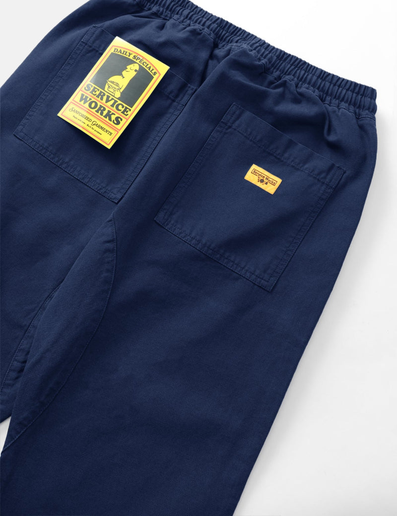 Service Works Classic Canvas Chef Pant - Navy Blue