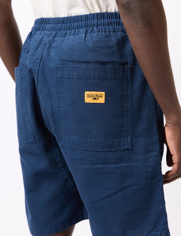 Service Works Canvas Chef Shorts - Navy Blue