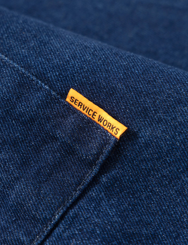 Service Works Denim Script Popover - One Wash Indigo Blue