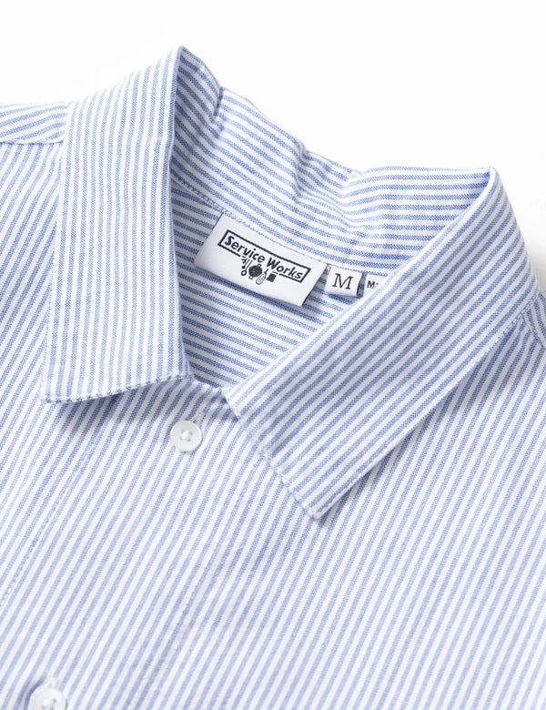 Service Works Waiter Shirt Oxford Stripe - Blue
