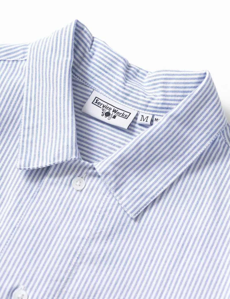 Service Works Waiter Shirt Oxford Stripe - Blue