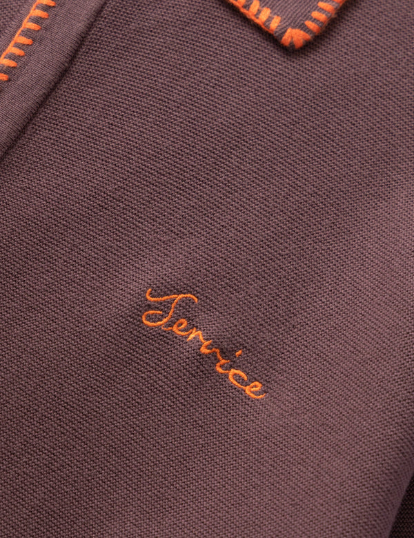 Service Works Blanket Stitch Cardigan - Brown