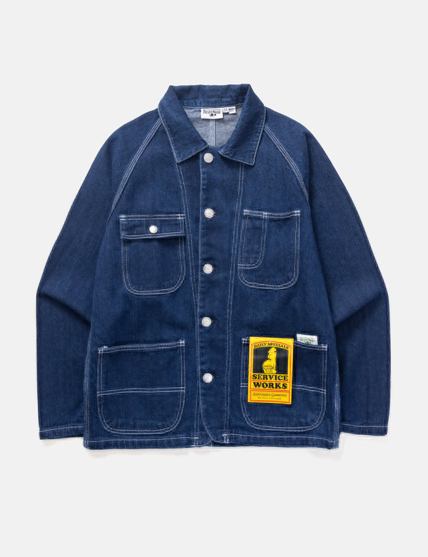 Service Works Denim Coverall Jacket 2.0 - One Wash Indigo Blue