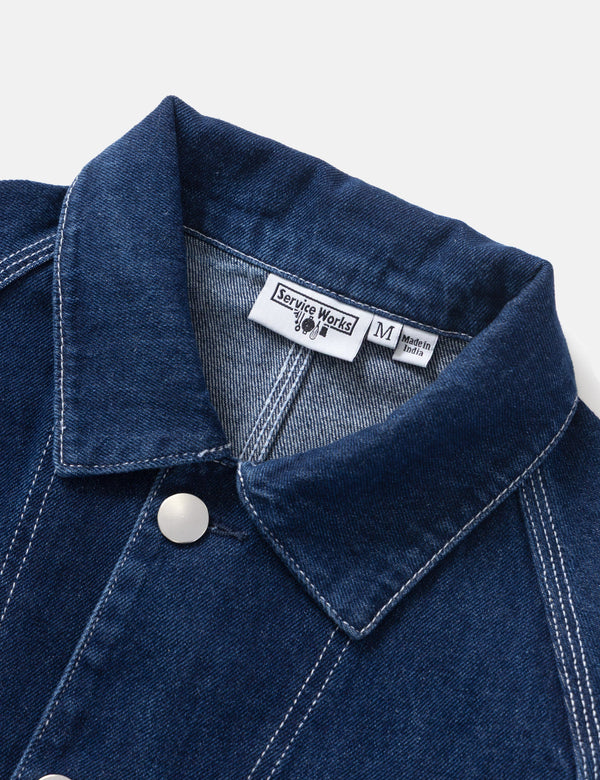 Service Works Denim Coverall Jacket 2.0 - One Wash Indigo Blue