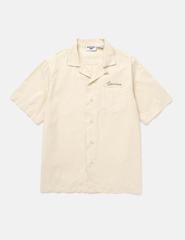 Service Works Script Resort Shirt - White Oak