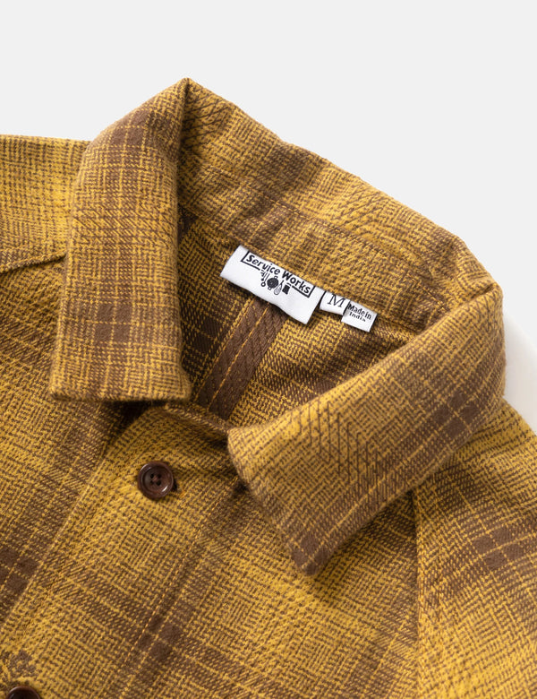 Service Works Thistle Plaid Front of House Jacket - Ochre