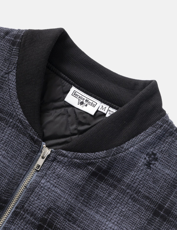 Service Works Thistle Plaid Work Vest - Black