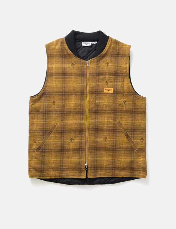 Service Works Thistle Plaid Work Vest - Ochre