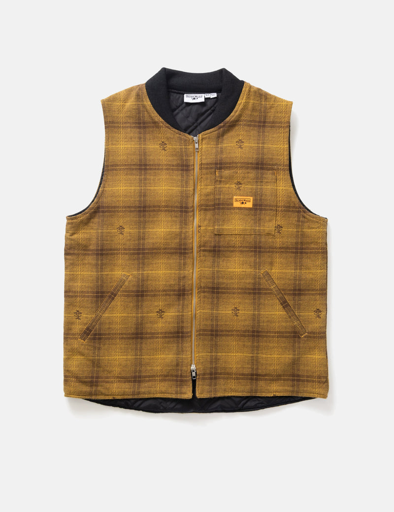 Service Works Thistle Plaid Work Vest - Ochre