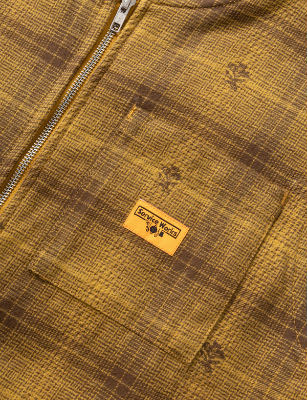 Service Works Thistle Plaid Work Vest - Ochre old