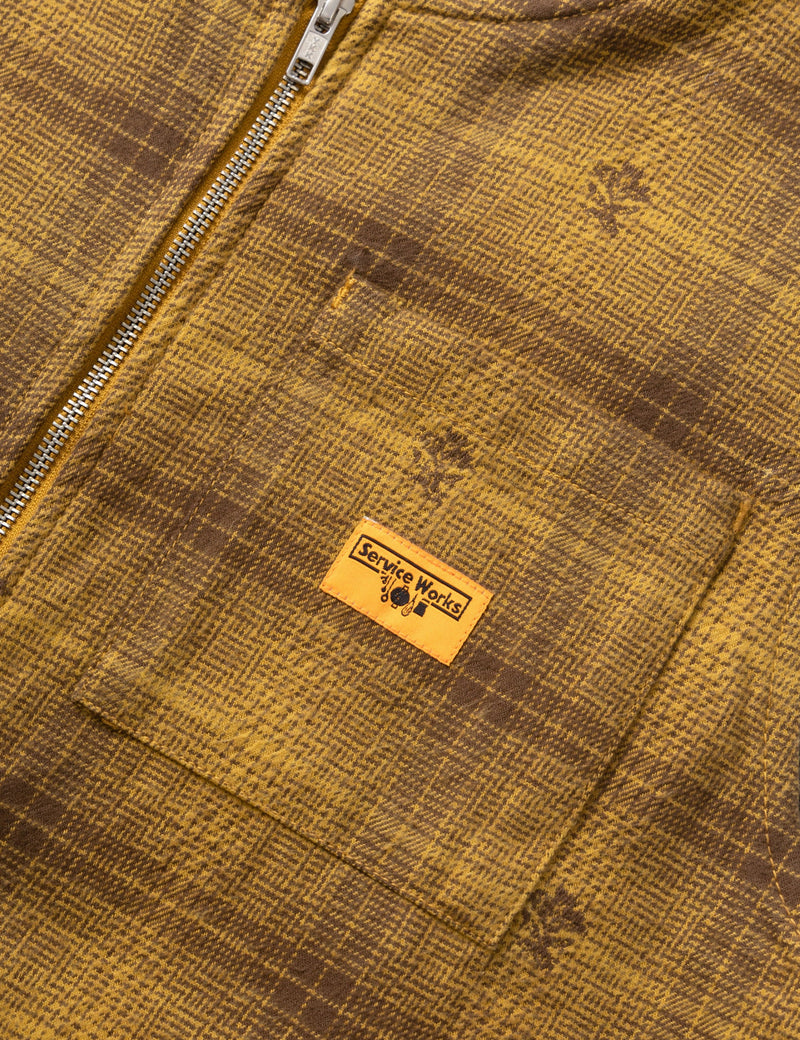 Service Works Thistle Plaid Work Vest - Ochre