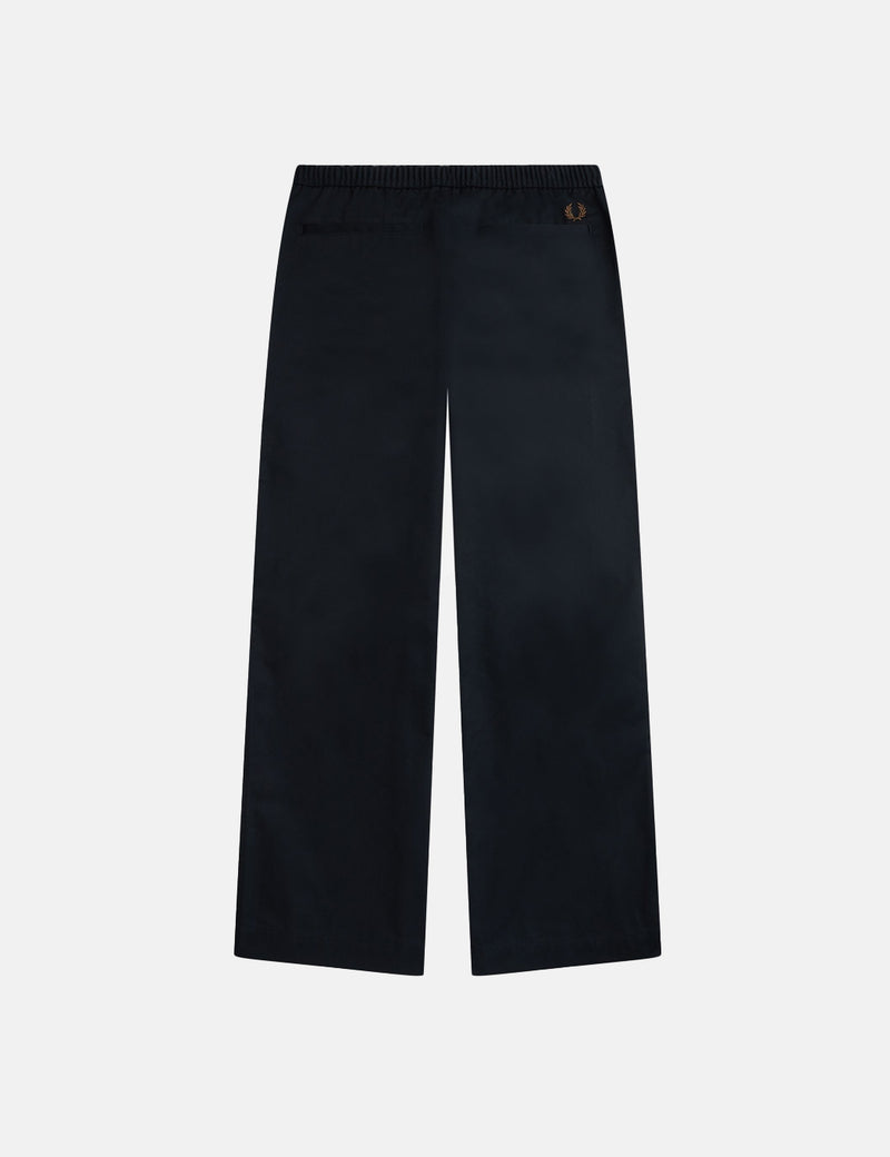 Fred Perry Draw String Trousers (Wide Leg) - Navy Blue