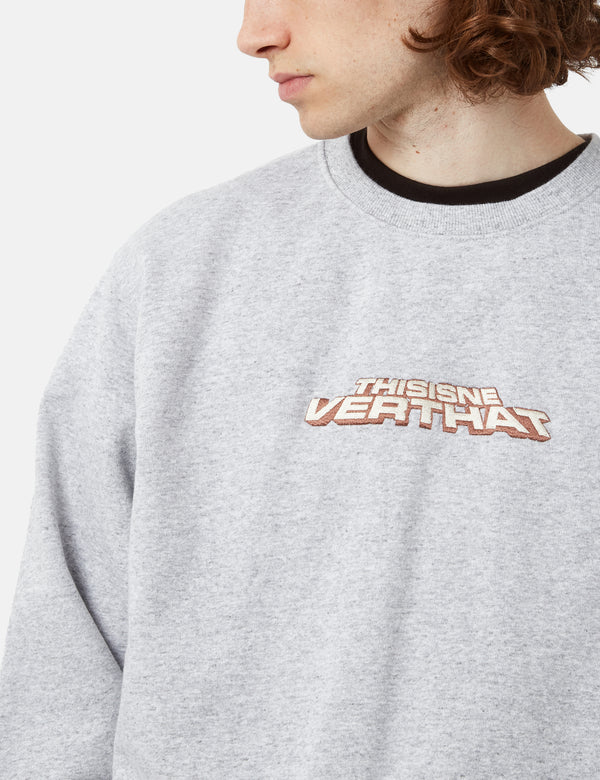 Thisisneverthat Title Logo Sweatshirt - Heather Grey