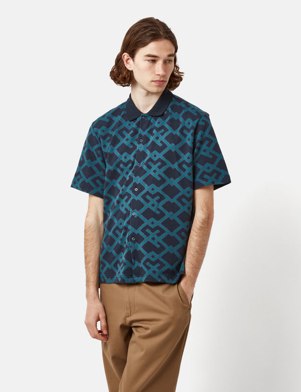 Thisisneverthat Jacquard Polo Shirt - Navy Blue