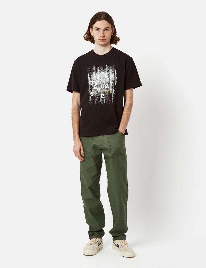 Thisisneverthat Brush Painted T-Shirt - Black