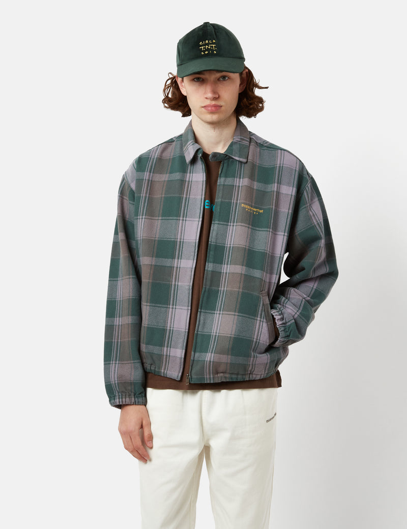 Thisisneverthat Big Plaid Flannel Jacket - Lavender Purple