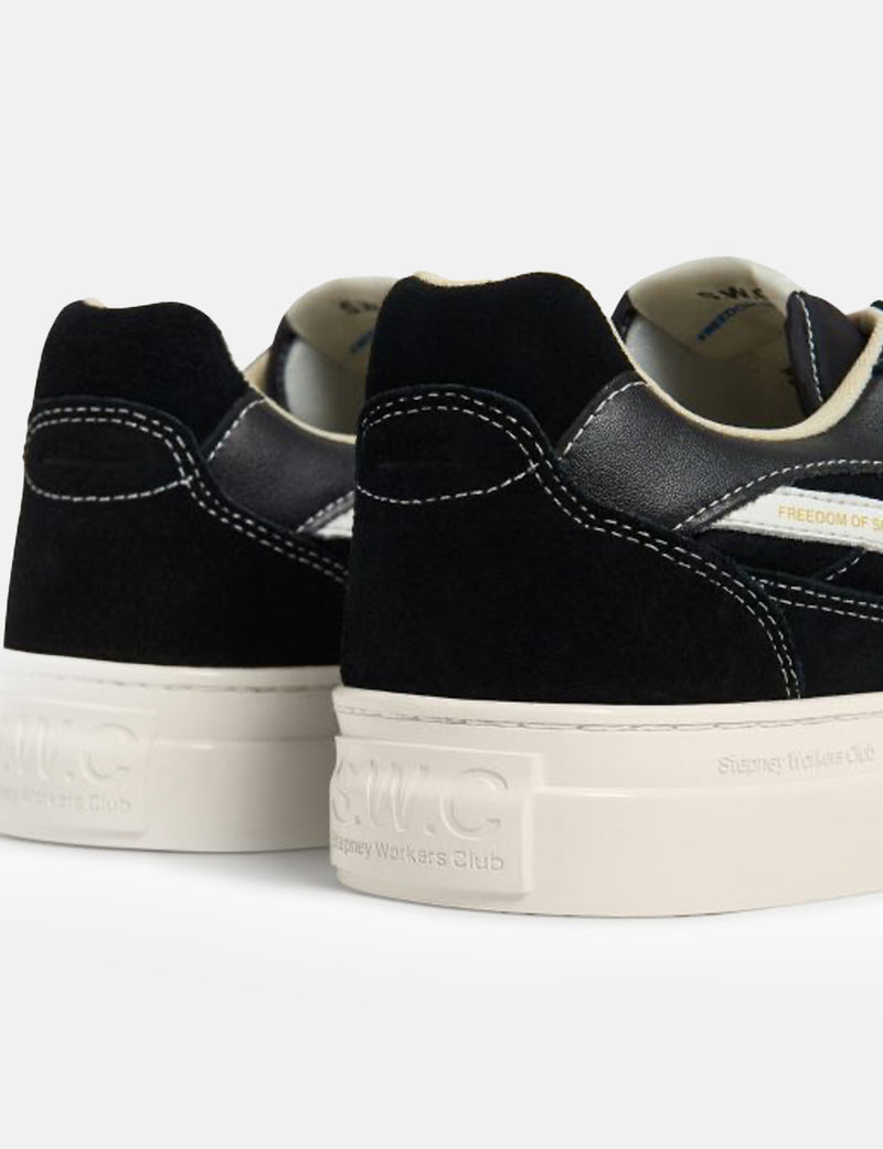 Stepney Workers Club Pearl S-Strike Trainers (Suede) - Black/White