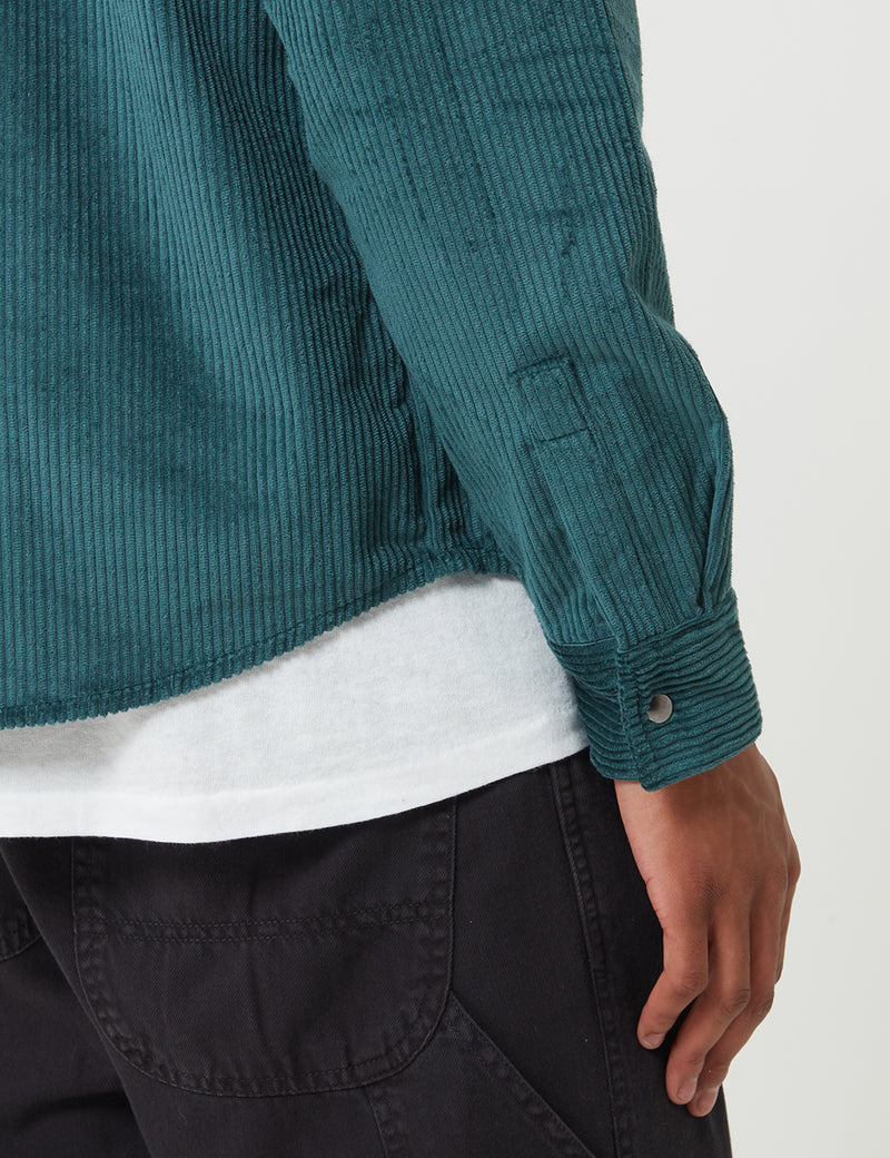 Dickies Ivel Cord Shirt - Forest Green