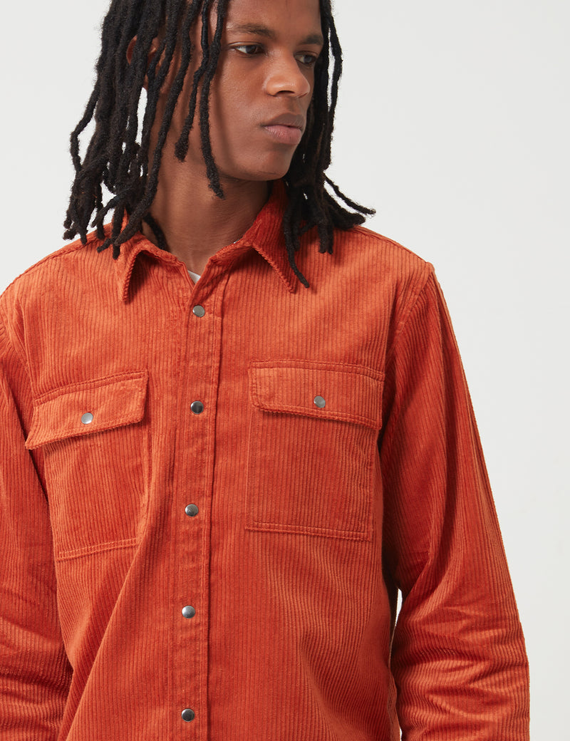 Dickies Ivel Cord Shirt - Rust Red