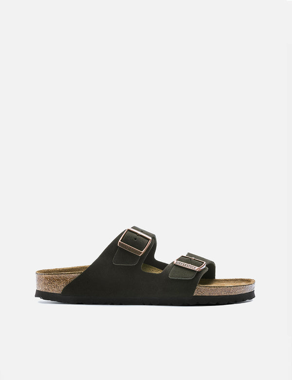 Birkenstock Arizona Suede Leather Sandals (Regular) - Mocha