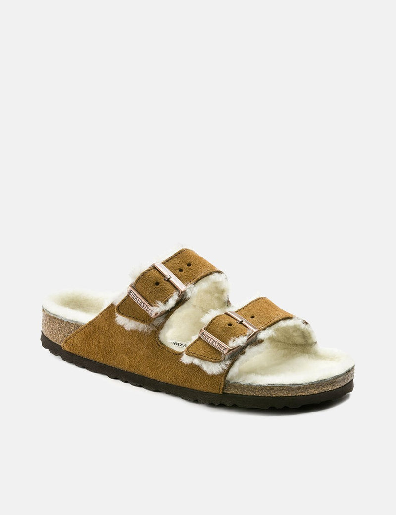 Womens Birkenstock Arizona Shearling (Narrow) - Mink