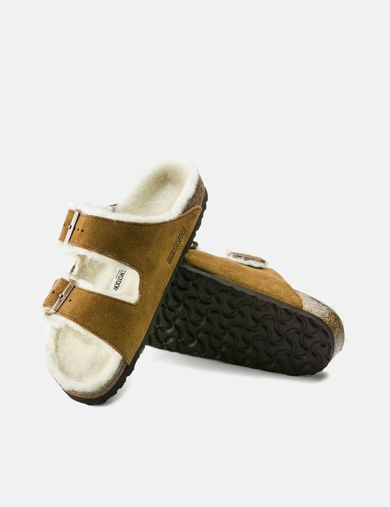 Womens Birkenstock Arizona Shearling (Narrow) - Mink