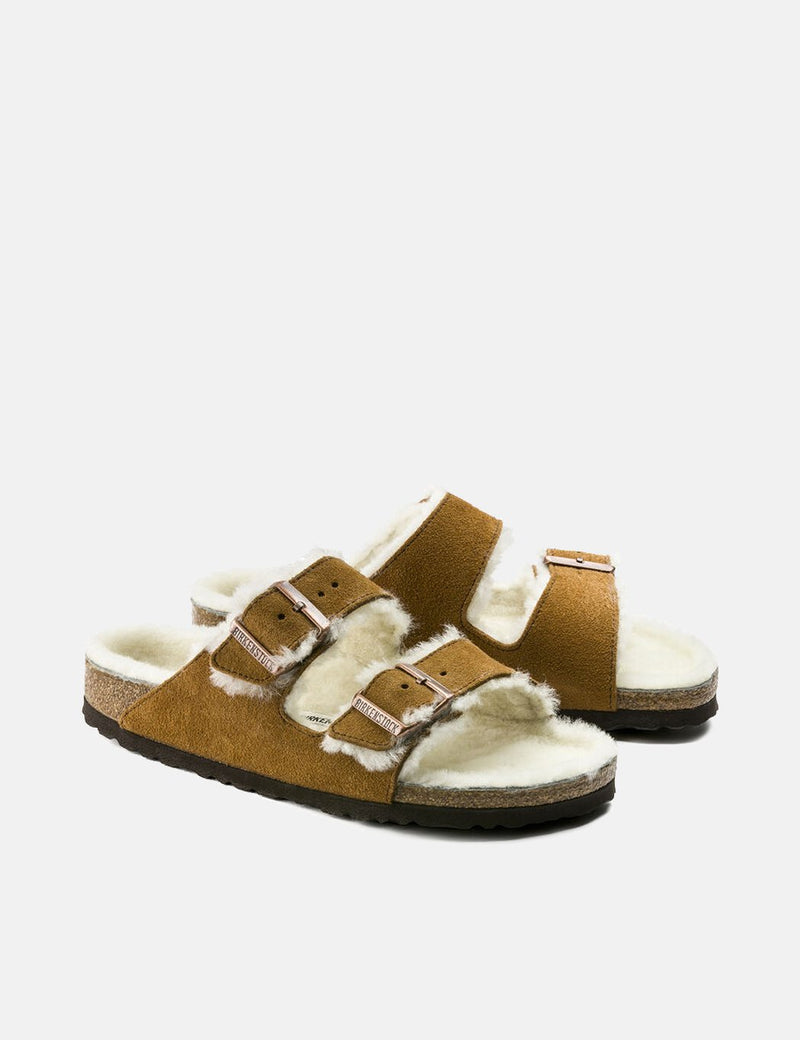 Womens Birkenstock Arizona Shearling (Narrow) - Mink