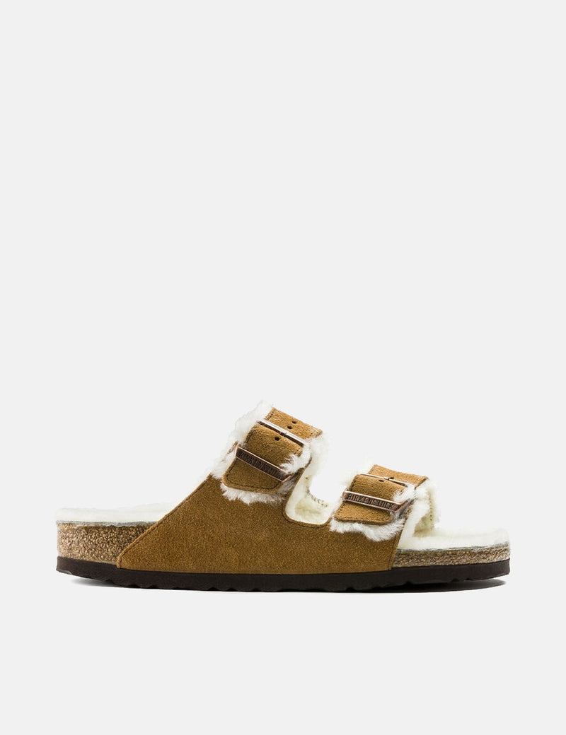 Womens Birkenstock Arizona Shearling (Narrow) - Mink