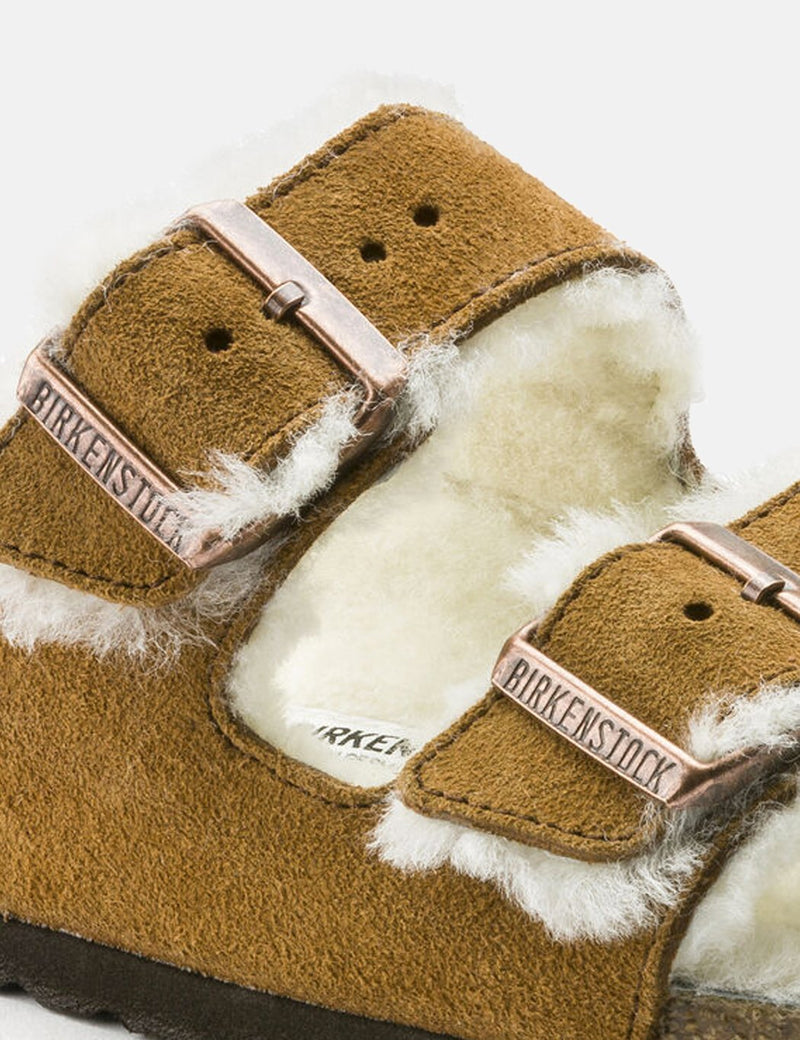 Womens Birkenstock Arizona Shearling (Narrow) - Mink