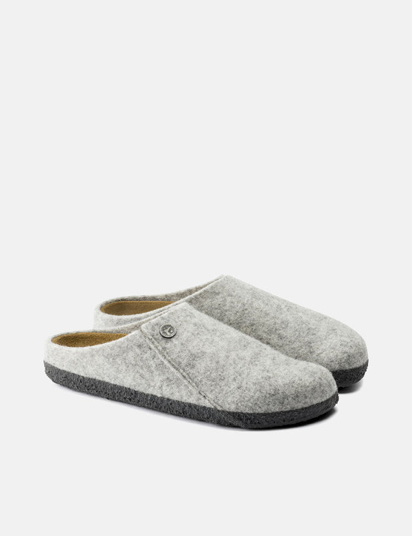 Womens Birkenstock Zermatt Slipper (Narrow) - Light Grey