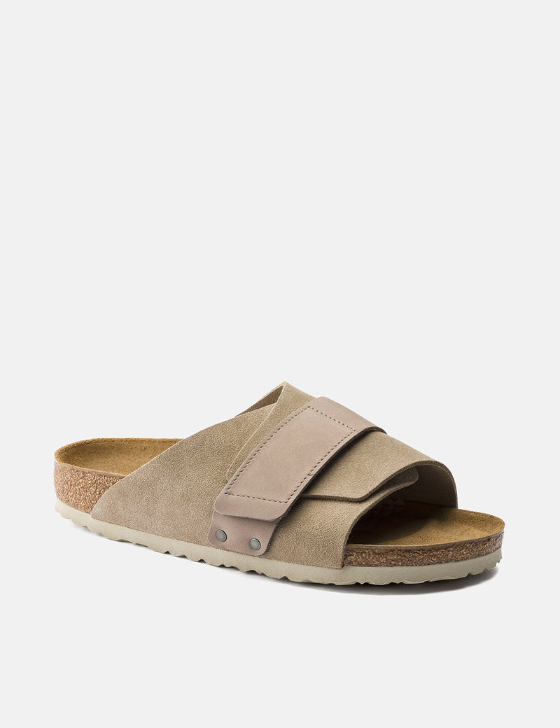 Birkenstock Kyoto Nubuck/Suede Leather (Narrow Footbed) - Taupe