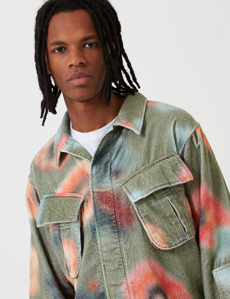 Stussy Velveteen Jungle Long Sleeve Shirt - Floral